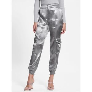 GUESS Womens Eco Soundwave Satin Straight Leg Jogger Cargo Casual Pants, , M, DM